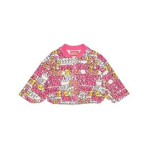 Diesel kids bubble-text-zip-up sweatshirt